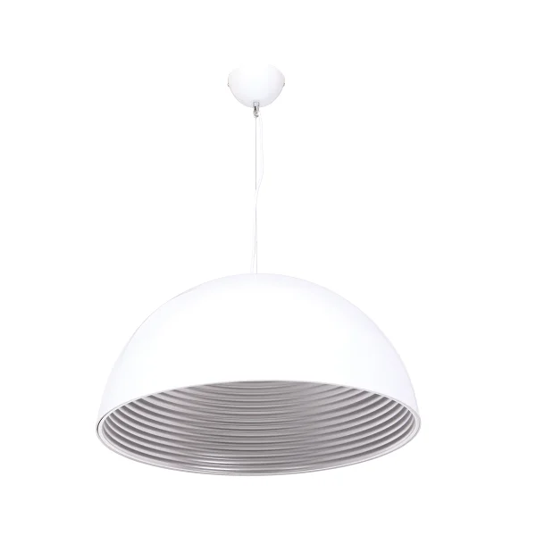 Japanese - Inspired Ceiling Lights with Shoji - Screen - like DiffusersJapanese - Inspired Ceiling Lights with Shoji - Screen - like DiffusersLarge Dome White & Silver Pendant Light