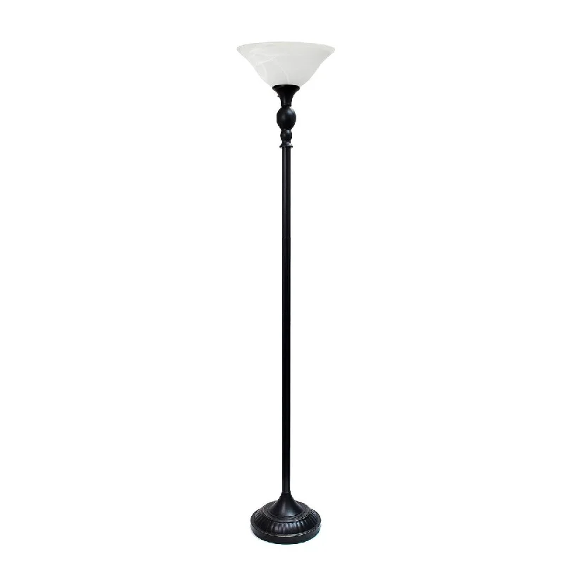 Dimmable Floor Lamp for Adjustable Lighting AmbianceDimmable Floor Lamp for Adjustable Lighting AmbianceLF2001-RBW 1 Light Torchiere Floor Lamp with Marbelized White Glass Shade, Restoration Bronze and White - Brown Dimmable Floor Lamp for Adjustable Lighting AmbianceDimmable Floor Lamp for Adjustable Lighting AmbianceLF2001-RBW 1 Light Torchiere Floor Lamp with Marbelized White Glass Shade, Restoration Bronze and White - Brown
