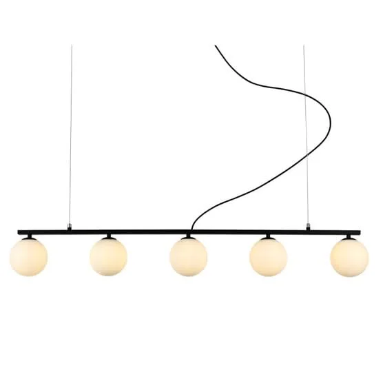Art Nouveau Ceiling Lights with Organic, Flowing ShapesArt Nouveau Ceiling Lights with Organic, Flowing ShapesLinear 5 Light Pendant Black
