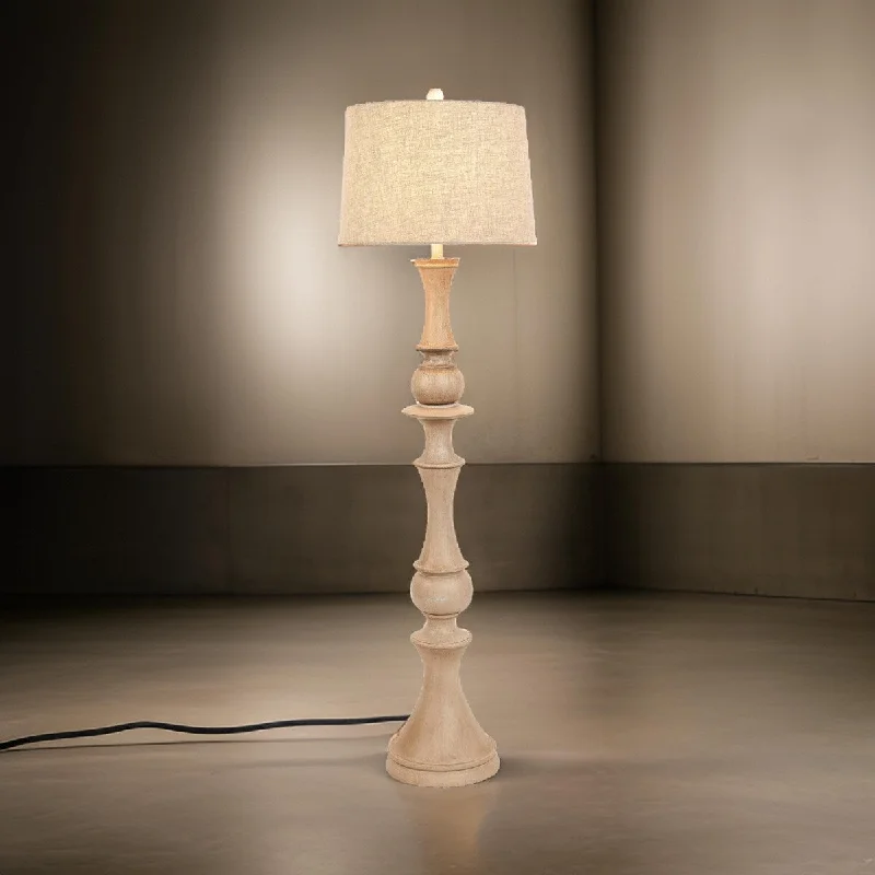Glass Floor Lamp with Frosted Shades for Soft Diffused LightGlass Floor Lamp with Frosted Shades for Soft Diffused LightLux Lighting 63'' Coastal Brillance Cream Floor Lamp - 3-Way Switch