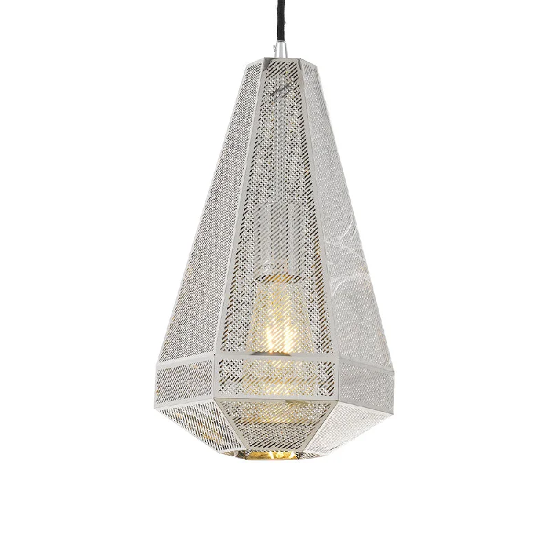 African - Inspired Ceiling Lights with Tribal Patterns and Natural MaterialsAfrican - Inspired Ceiling Lights with Tribal Patterns and Natural MaterialsMagnus 35 1 Light Chrome Large Mesh Pendant African - Inspired Ceiling Lights with Tribal Patterns and Natural MaterialsAfrican - Inspired Ceiling Lights with Tribal Patterns and Natural MaterialsMagnus 35 1 Light Chrome Large Mesh Pendant