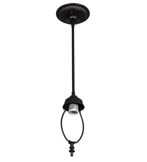 Mediterranean - Style Ceiling Lights with Terra - Cotta and Ceramic DetailsMediterranean - Style Ceiling Lights with Terra - Cotta and Ceramic DetailsMeyda Lighting 23198 5.5"W Mahogany Bronze 1 LT Inverted Pendant Hardware