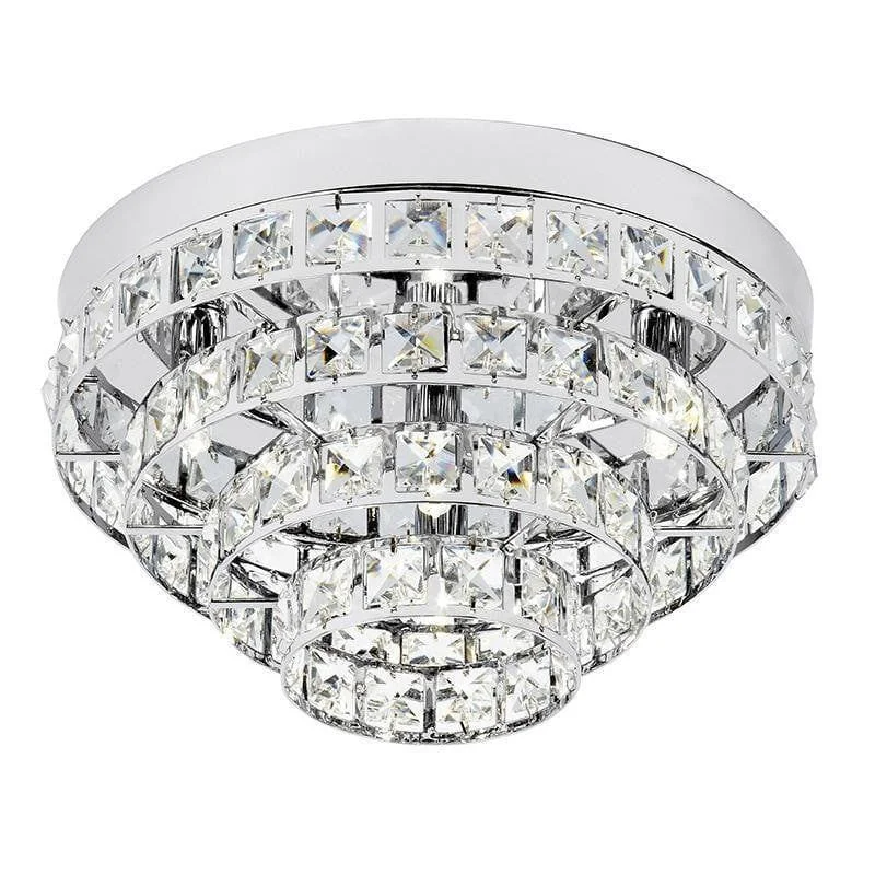 Fabric Floor Lamp with a Linen Shade for a Relaxed AestheticFabric Floor Lamp with a Linen Shade for a Relaxed AestheticEndon Motown Chrome & Clear Crystal Glass 4 Light Flush