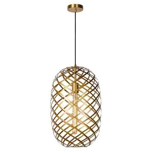 Victorian - Inspired Ceiling Lights with Ornate Crystal ChandeliersVictorian - Inspired Ceiling Lights with Ornate Crystal ChandeliersNest Pendant Gold - Metal Wire Mesh
