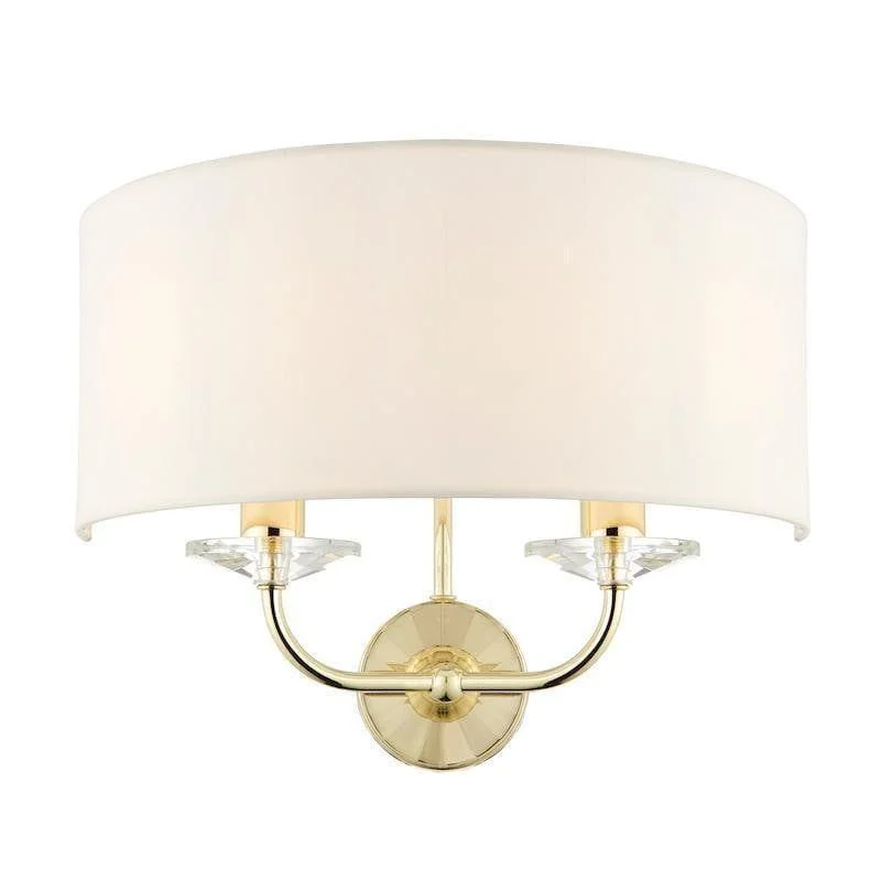  Way Switch Floor Lamp for Multiple Light Intensity Levels Way Switch Floor Lamp for Multiple Light Intensity LevelsNixon 2 Light Brass & Crystal Glass Wall Light - White Shade