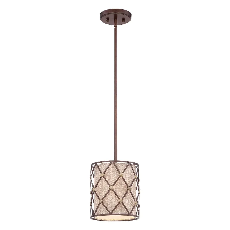 Dimmable Floor Lamp for Adjustable Lighting AmbianceDimmable Floor Lamp for Adjustable Lighting AmbianceQuoizel Brown Lattice 1 Light Mini Ceiling Pendant