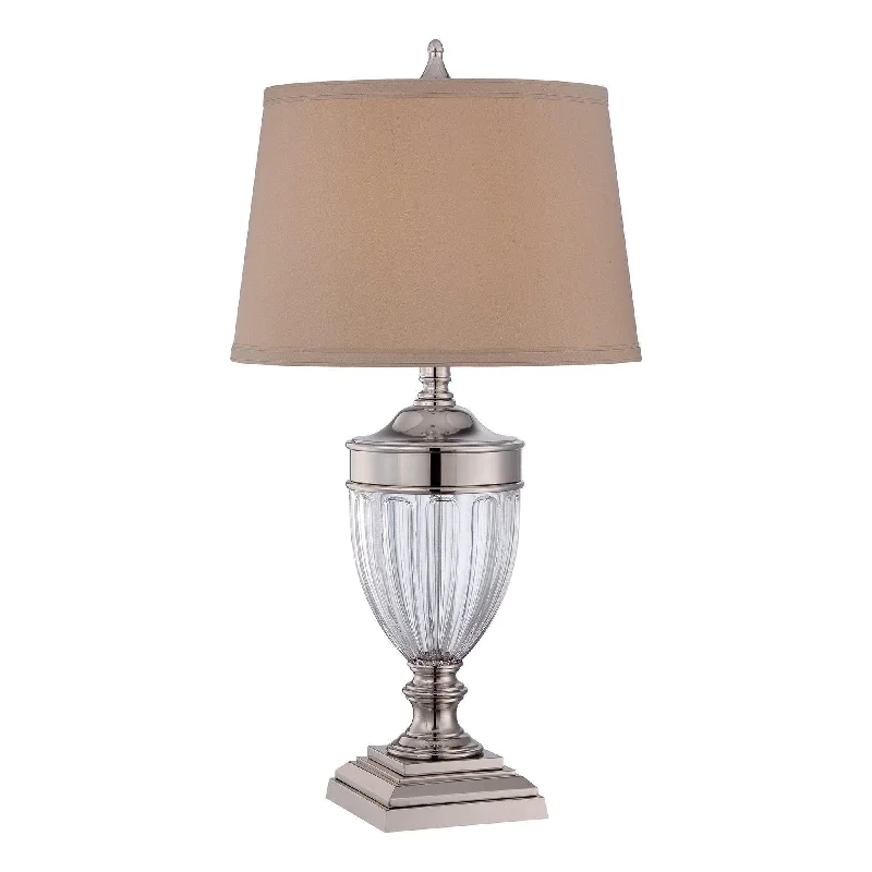 Marble Base Floor Lamp for a Touch of LuxuryMarble Base Floor Lamp for a Touch of LuxuryQuoizel Dennison Glass and Polished Nickel Table Lamp