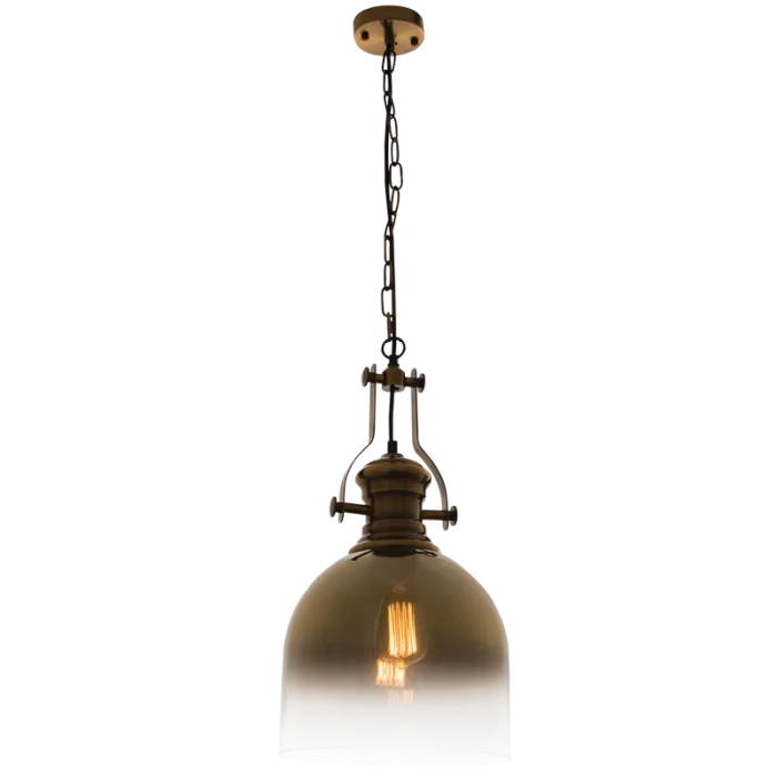 Scandinavian Style Ceiling Lights with Light Wood AccentsScandinavian Style Ceiling Lights with Light Wood AccentsSatin Brass Pendant with Gold Glass