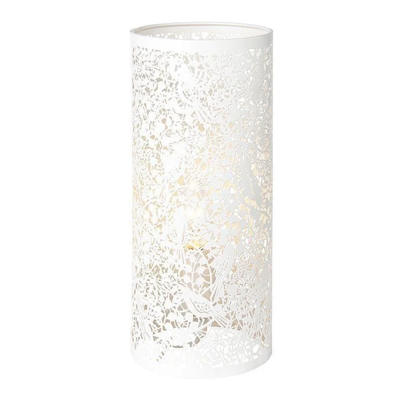Wood Floor Lamp with Natural Grain for a Warm and Organic FeelWood Floor Lamp with Natural Grain for a Warm and Organic FeelEndon Secret Garden Matt Ivory Table Lamp