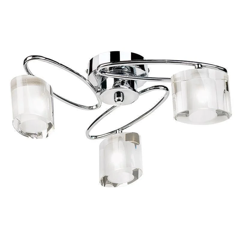 Wood Floor Lamp with Natural Grain for a Warm and Organic FeelWood Floor Lamp with Natural Grain for a Warm and Organic FeelSonata 3 Light Chrome & Crystal Glass Ceiling Semi Flush