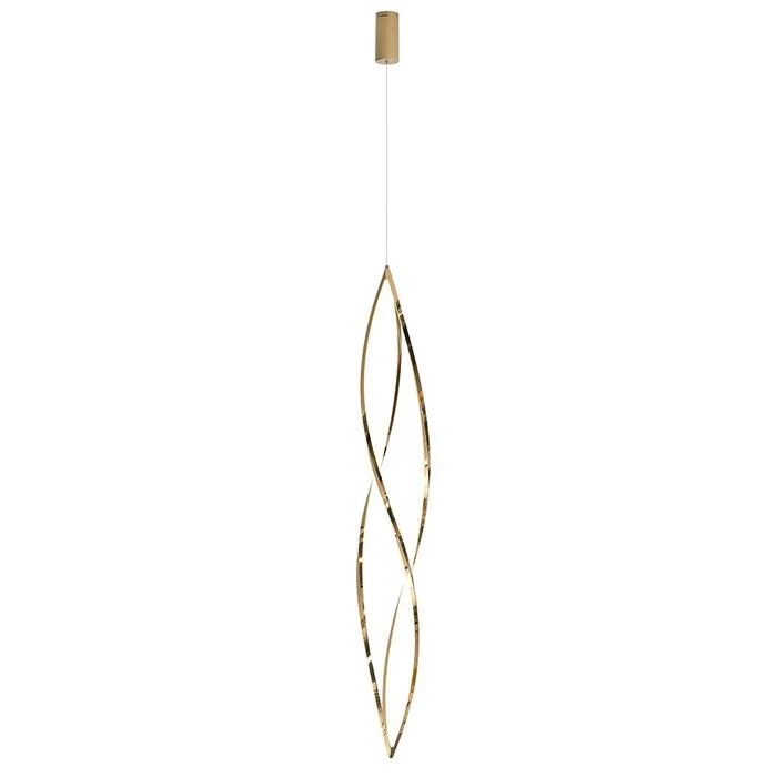Contemporary Ceiling Lights with Unique, Abstract ShapesContemporary Ceiling Lights with Unique, Abstract ShapesSpear 1 Light Gold 3000k Contemporary Twirl Pendant