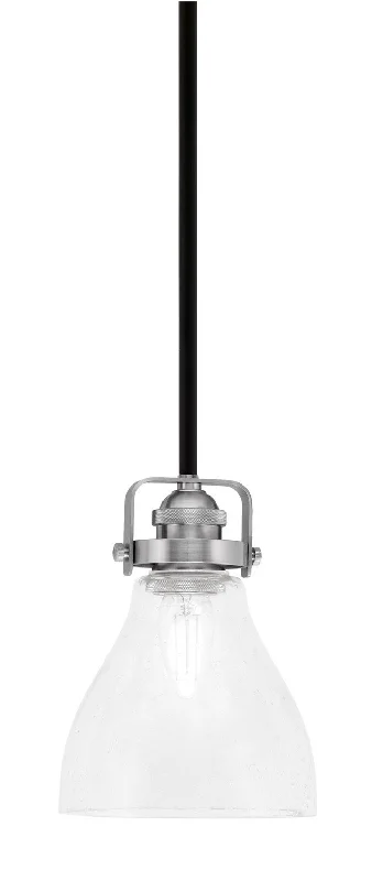 Moroccan Ceiling Lights with Colorful Stained Glass and Geometric CarvingsMoroccan Ceiling Lights with Colorful Stained Glass and Geometric CarvingsToltec Easton 1941-MBBN-4760 Pendant Light - Matte Black & Brushed Nickel