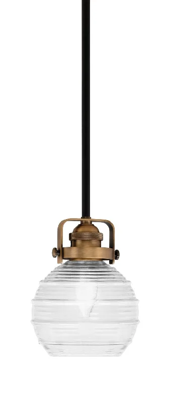 Rustic Ceiling Lights with Reclaimed Wood and Distressed FinishesRustic Ceiling Lights with Reclaimed Wood and Distressed FinishesToltec Easton 1941-MBBR-5110 Pendant Light - Matte Black & Brass