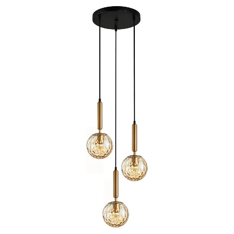 Mid - Century Modern Ceiling Lights with Simple, Sleek LinesMid - Century Modern Ceiling Lights with Simple, Sleek LinesTrattino 3-Light Cluster Bronze and Amber Spherical Dimple Glass Pendant Mid - Century Modern Ceiling Lights with Simple, Sleek LinesMid - Century Modern Ceiling Lights with Simple, Sleek LinesTrattino 3-Light Cluster Bronze and Amber Spherical Dimple Glass Pendant