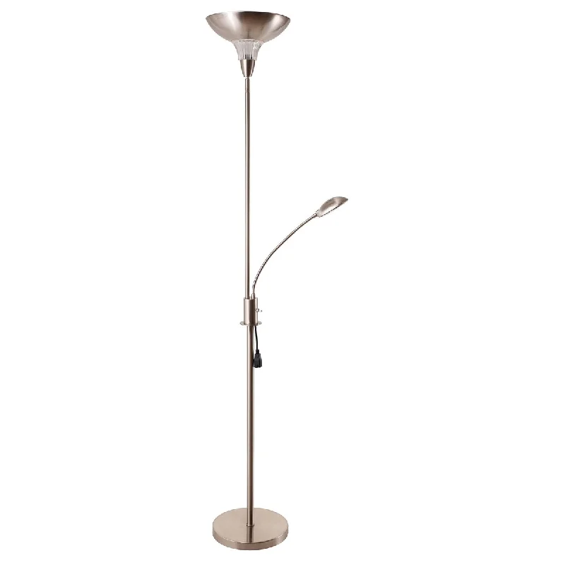  Way Switch Floor Lamp for Multiple Light Intensity Levels Way Switch Floor Lamp for Multiple Light Intensity LevelsTwo Light Bronze Metal Floor Lamp - 12 W x 35 D x 5 H