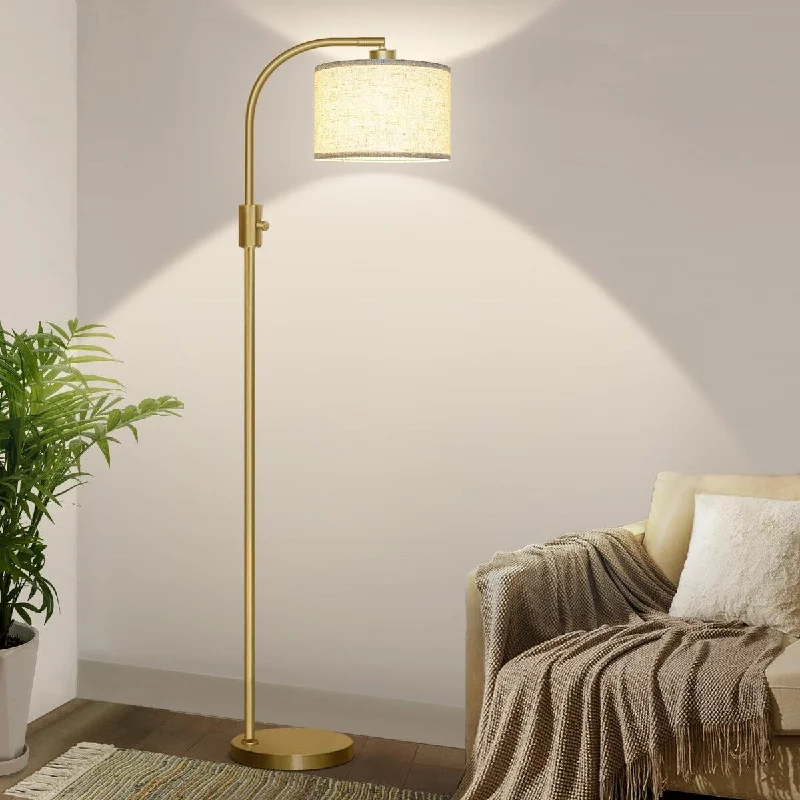 Bohemian Inspired Floor Lamp for Eclectic Home DecorBohemian Inspired Floor Lamp for Eclectic Home Decor【Upgraded】 Dimmable Floor Lamp, 1200 Lumens LED Bulb Included, Gold Arc Floor Lamps for Living Room Modern Standing Lamp