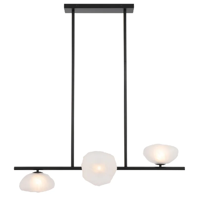 Japanese - Inspired Ceiling Lights with Shoji - Screen - like DiffusersJapanese - Inspired Ceiling Lights with Shoji - Screen - like DiffusersZeeca 3 Light Horizontal Black with Frost Textured Glass Contemporary Linear Pendant Japanese - Inspired Ceiling Lights with Shoji - Screen - like DiffusersJapanese - Inspired Ceiling Lights with Shoji - Screen - like DiffusersZeeca 3 Light Horizontal Black with Frost Textured Glass Contemporary Linear Pendant