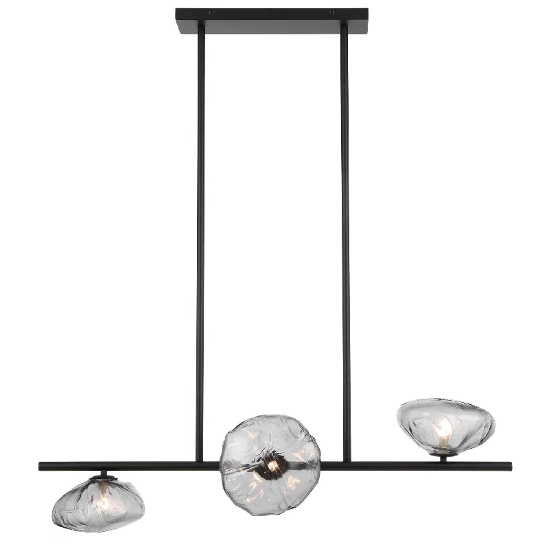 Art Nouveau Ceiling Lights with Organic, Flowing ShapesArt Nouveau Ceiling Lights with Organic, Flowing ShapesZeeca 3 Light Horizontal Black with Smoke Textured Glass Contemporary Linear Pendant Art Nouveau Ceiling Lights with Organic, Flowing ShapesArt Nouveau Ceiling Lights with Organic, Flowing ShapesZeeca 3 Light Horizontal Black with Smoke Textured Glass Contemporary Linear Pendant