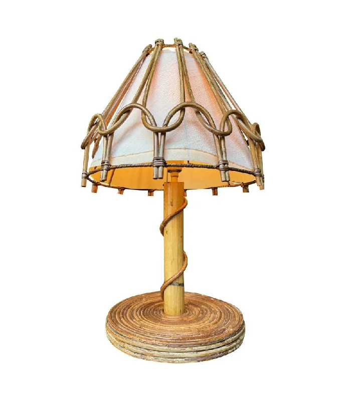 ceramic table lamps with hand painted designs for an artistic touchceramic table lamps with hand painted designs for an artistic touchA 1960s bamboo lamp by Louis Sognot with orignal bamboo and linen shade