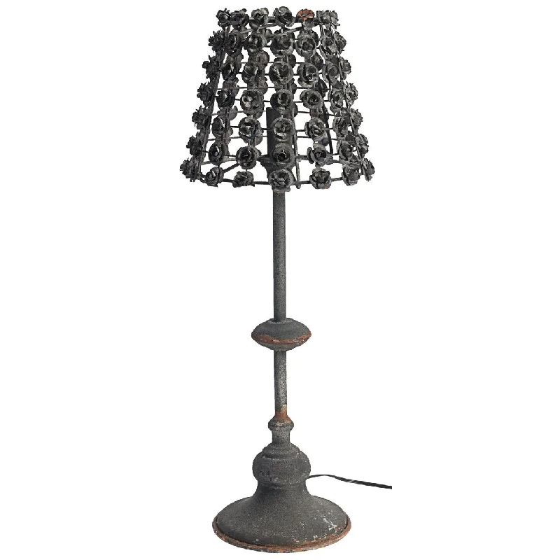 gothic style table lamps with dark finishes for a mysterious lookgothic style table lamps with dark finishes for a mysterious lookA&B Home Gray Flower Table Lamp - Set Of 2