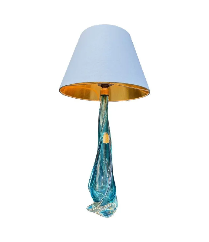 marble table lamps with a luxurious veined pattern for high end decormarble table lamps with a luxurious veined pattern for high end decorA large Murano turquoise glass lamp by Chambord Et Toso