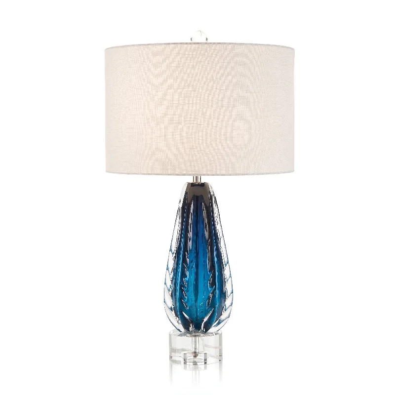ceramic table lamps with hand painted designs for an artistic touchceramic table lamps with hand painted designs for an artistic touchAmalfi Blue And Clear Glass Table