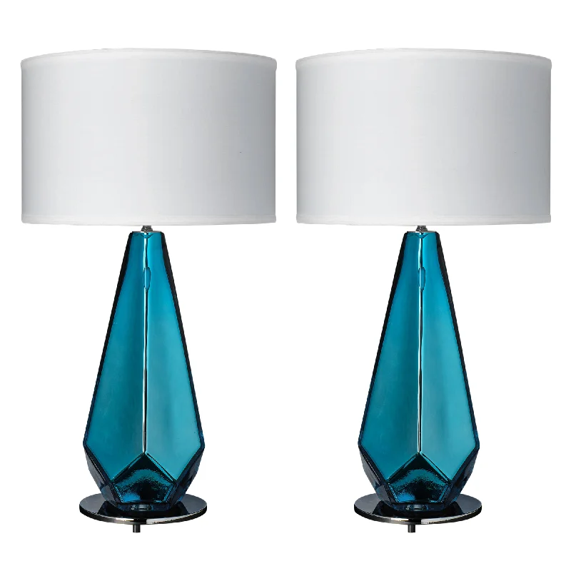crystal table lamps with dazzling prisms for a glamorous effectcrystal table lamps with dazzling prisms for a glamorous effectBlue “Specchiate” Murano Glass Lamps