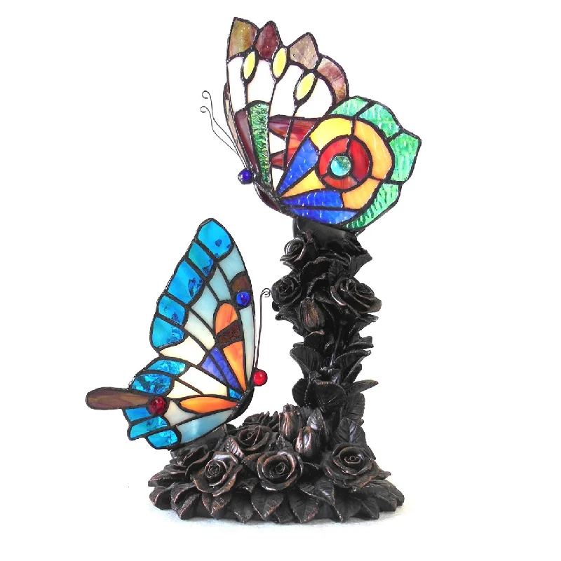 industrial style table lamps with exposed bulbs for loft apartmentsindustrial style table lamps with exposed bulbs for loft apartmentsChloe Lighting CH15805BA17-TL2 Edith 2 Tiffany-style 2 Light Butterfly Table Lamp 10" Wide