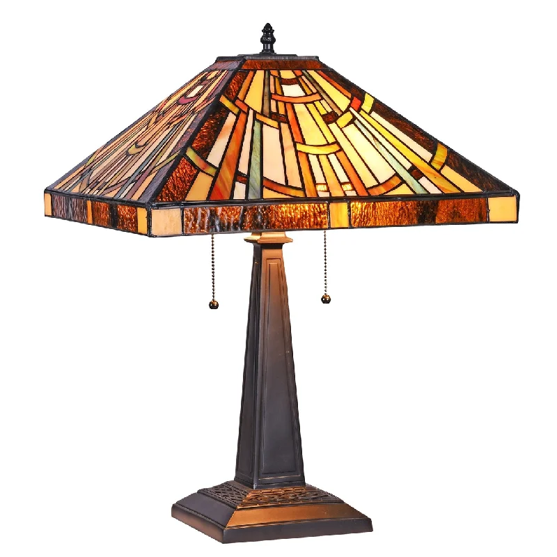 wooden table lamps with natural grain for a warm and organic feelwooden table lamps with natural grain for a warm and organic feelChloe Lighting CH35865GM16-TL2 Falkner Tiffany-style Victorian 2 Light Table Lamp 16" Wide