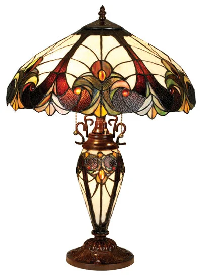 coastal style table lamps with nautical elements for beach housescoastal style table lamps with nautical elements for beach housesChloe Lighting CH18780VI18-DT3 Liaison Tiffany-Style 3 Light Victorian Double Lit Table Lamp 18" Shade