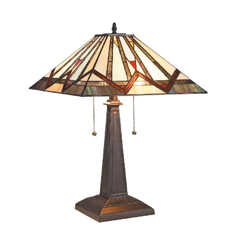 crystal table lamps with dazzling prisms for a glamorous effectcrystal table lamps with dazzling prisms for a glamorous effectChloe Lighting CH3T168BM16-TL2 Manton Mission 2 Light Tiffany-Style Blackish Bronze Table Lamp 16" Wide