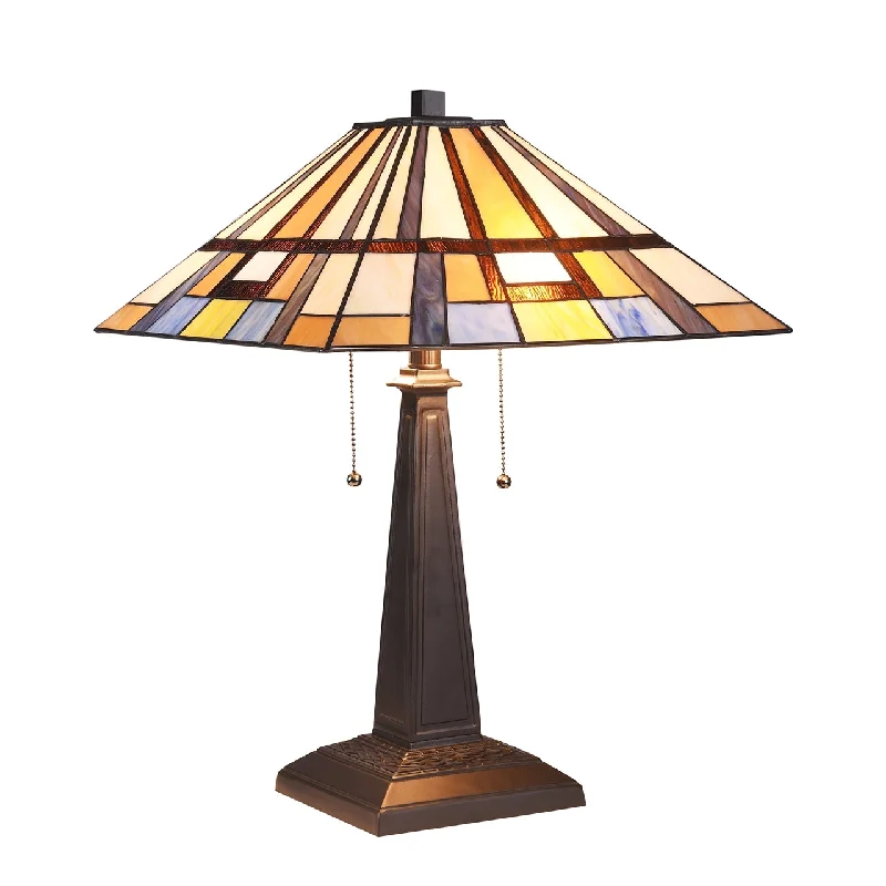 bohemian table lamps with colorful patterns for eclectic bedroomsbohemian table lamps with colorful patterns for eclectic bedroomsChloe Lighting CH3T173AM16-TL2 Merlin Mission 2 Light Tiffany-Style Blackish Bronze Table Lamp 16" Wide