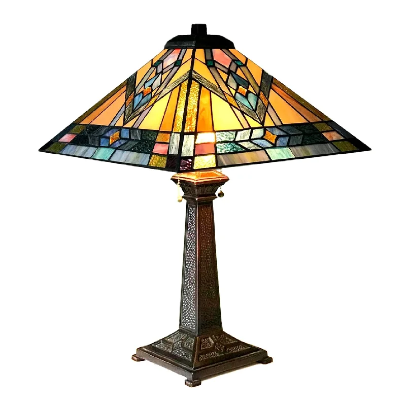 marble table lamps with a luxurious veined pattern for high end decormarble table lamps with a luxurious veined pattern for high end decorChloe Lighting CH1T449BM16-TL2 Michael Mission 2 Light Tiffany-Style Antique Dark Bronze Table Lamp 16" Shade