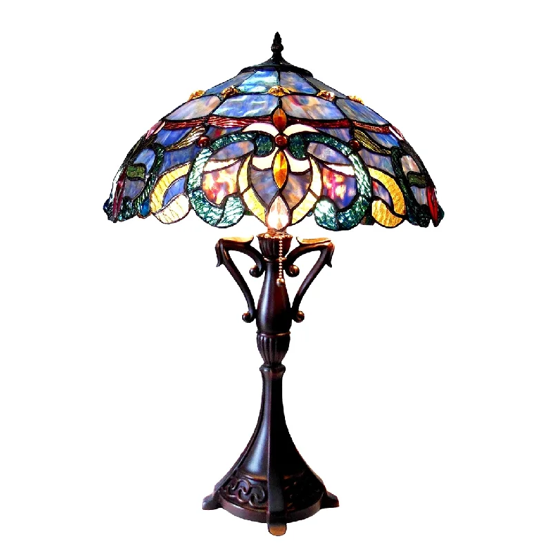 wooden table lamps with natural grain for a warm and organic feelwooden table lamps with natural grain for a warm and organic feelChloe Lighting CH18091PV18-TL2 Nora Tiffany Style Victorian 2 Light Table Lamp 18" Shade