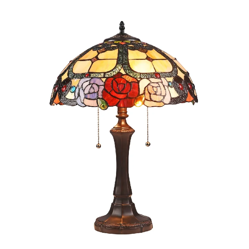 coastal style table lamps with nautical elements for beach housescoastal style table lamps with nautical elements for beach housesChloe Lighting CH3T148RF16-TL2 Simone Floral 2 Light Tiffany-Style Dark Bronze Table Lamp 16" Wide