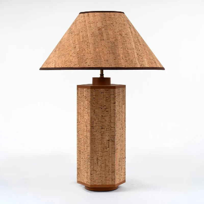 marble table lamps with a luxurious veined pattern for high end decormarble table lamps with a luxurious veined pattern for high end decorRalf Hexagonal Lamp Leather and Cork