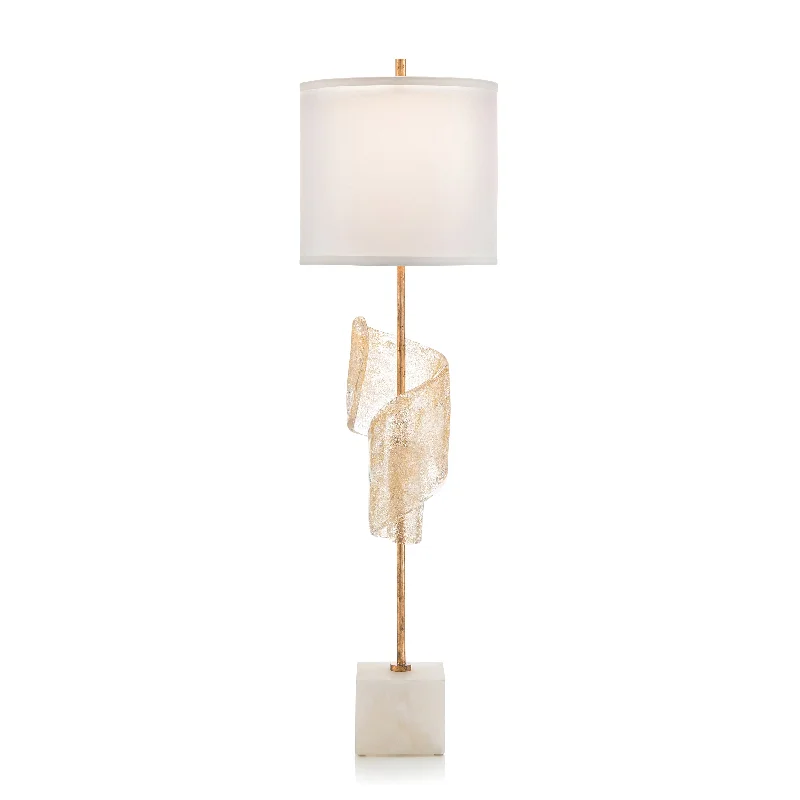 rustic farmhouse table lamps for cozy kitchensrustic farmhouse table lamps for cozy kitchensFurls With A Hint Of Gold Lamp