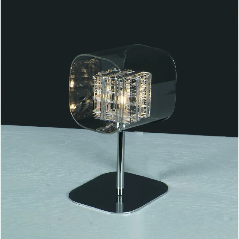 modern minimalist table lamps for contemporary living roomsmodern minimalist table lamps for contemporary living roomsImpex Avignon PGH01515 | Table Lamp | Glass/Weaved Wire Cube