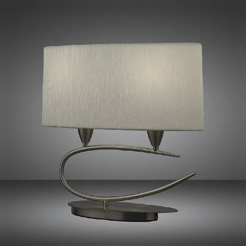 metal table lamps with a matte black finish for a sleek appearancemetal table lamps with a matte black finish for a sleek appearanceMantra M3703 Lua Table Lamp 2 Light Satin Nickel metal table lamps with a matte black finish for a sleek appearancemetal table lamps with a matte black finish for a sleek appearanceMantra M3703 Lua Table Lamp 2 Light Satin Nickel