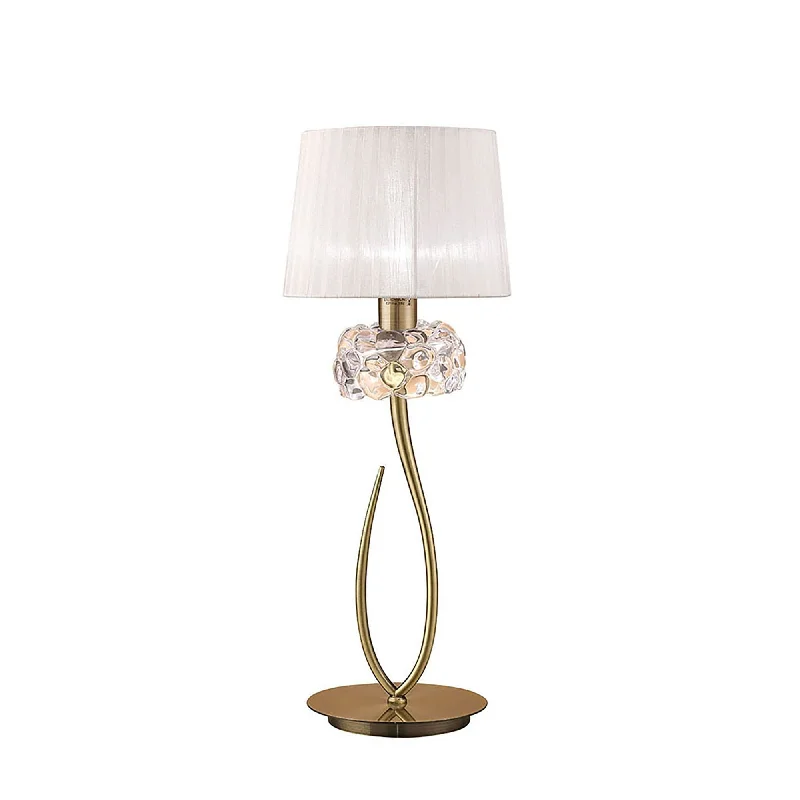 mid century modern table lamps with iconic designs for a stylish studymid century modern table lamps with iconic designs for a stylish studyMantra M4636AB Loewe Table Lamp 1 Light Big Antique Brass White Shade