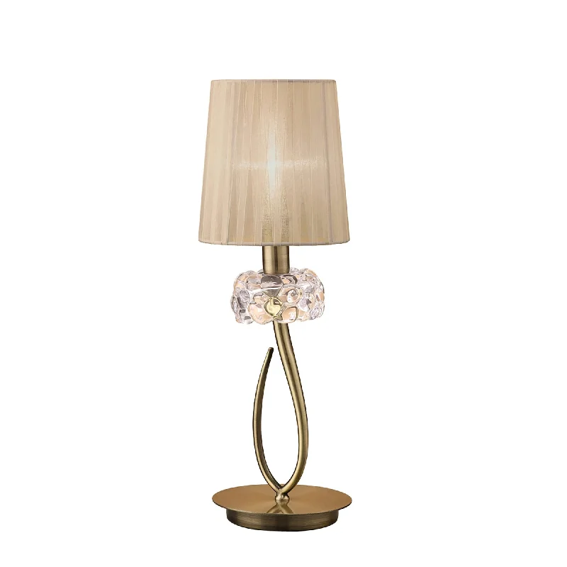 asian inspired table lamps with bamboo accents for a zen atmosphereasian inspired table lamps with bamboo accents for a zen atmosphereMantra M4637AB Loewe Table Lamp 1 Light Small Antique Brass Soft Bronze Shade