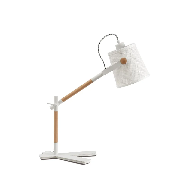 glass table lamps with a frosted surface for soft light diffusionglass table lamps with a frosted surface for soft light diffusionMantra M4922 Nordica Table Lamp With White Shade