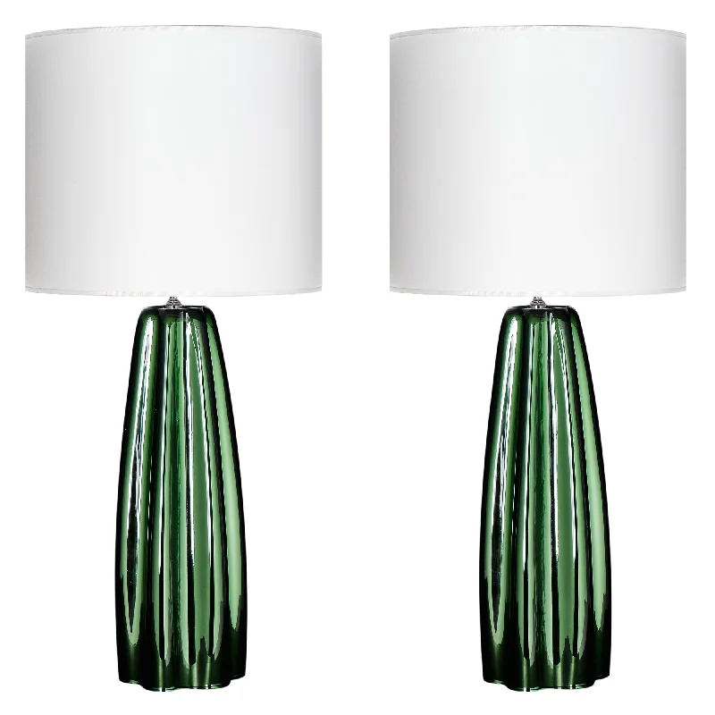ceramic table lamps with hand painted designs for an artistic touchceramic table lamps with hand painted designs for an artistic touchMirrored Green Murano Glass Lamps
