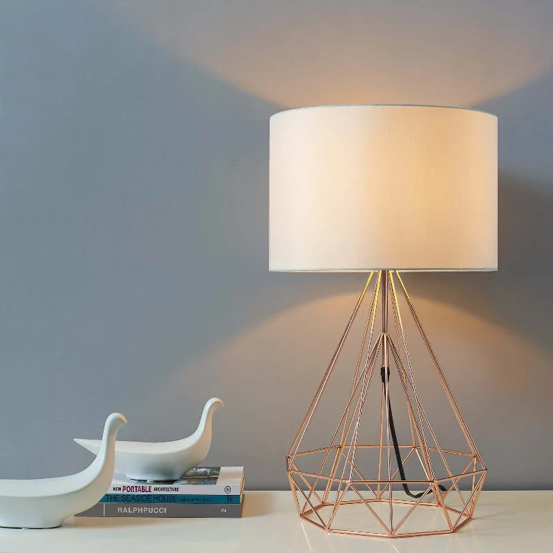fabric table lamps with a linen shade for a relaxed and breathable lookfabric table lamps with a linen shade for a relaxed and breathable lookPrecious Rose Gold Table Lamp By Modway - EEI-3080