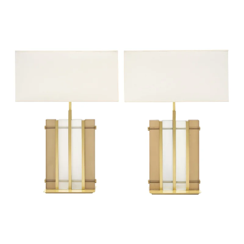 bohemian table lamps with colorful patterns for eclectic bedroomsbohemian table lamps with colorful patterns for eclectic bedroomsMurano Glass Amber “Tormalina” Slab Lamps