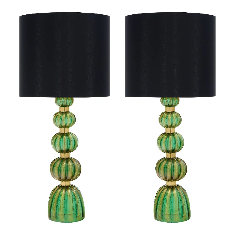 metal table lamps with a matte black finish for a sleek appearancemetal table lamps with a matte black finish for a sleek appearanceMurano Glass and Brass Lamps