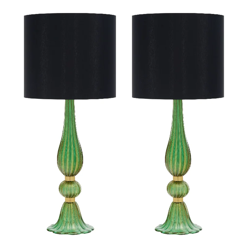 art deco table lamps with geometric shapes for a retro touchart deco table lamps with geometric shapes for a retro touchMurano Glass Green Lamps