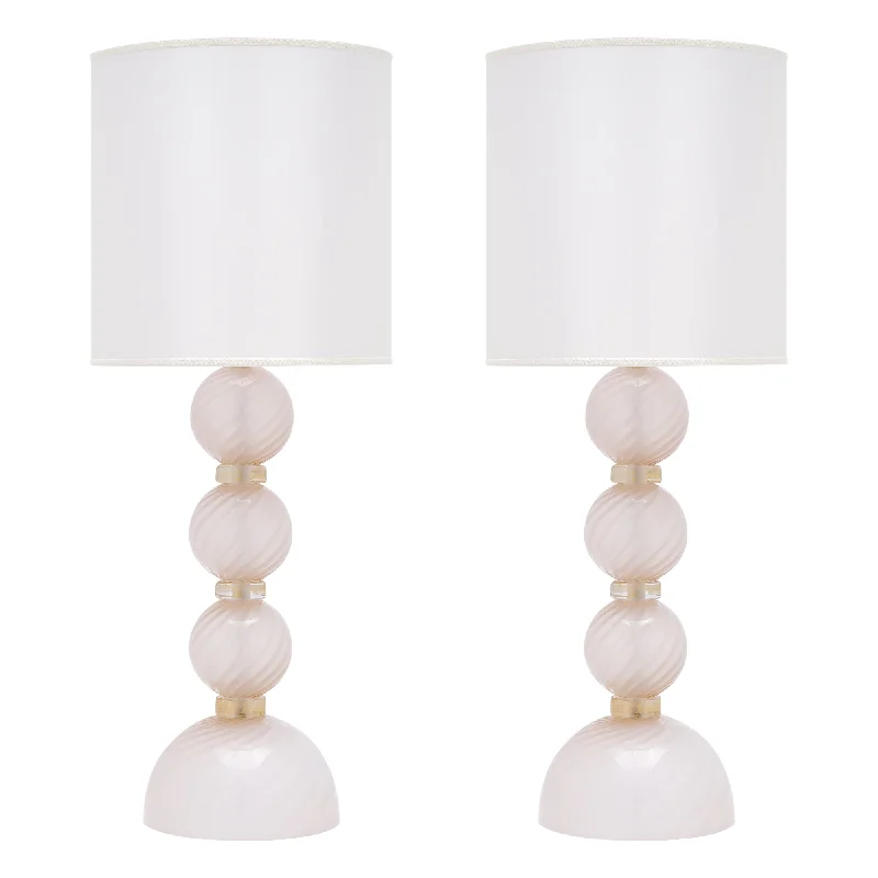 bohemian table lamps with colorful patterns for eclectic bedroomsbohemian table lamps with colorful patterns for eclectic bedroomsMurano Glass Pink Lamps