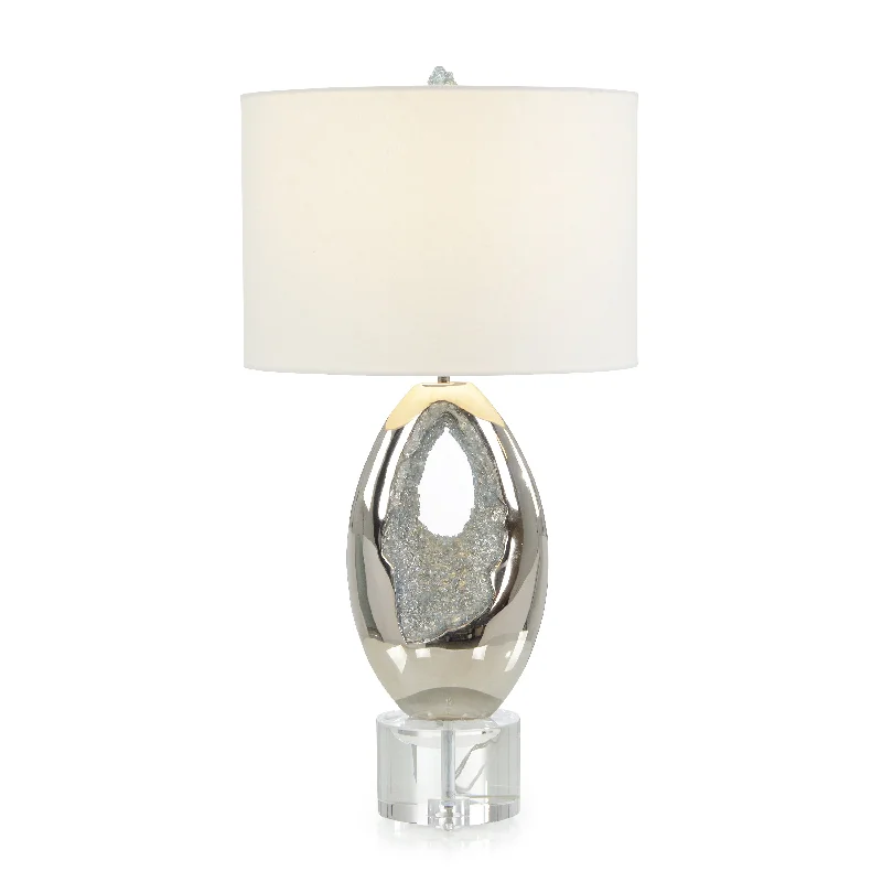 industrial style table lamps with exposed bulbs for loft apartmentsindustrial style table lamps with exposed bulbs for loft apartmentsPolished Nickel and Sea Blue Geode Table Lamp