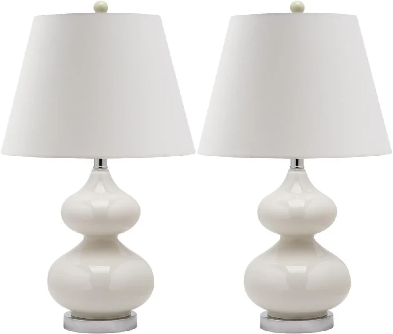 fabric table lamps with a linen shade for a relaxed and breathable lookfabric table lamps with a linen shade for a relaxed and breathable lookSafavieh Eva Double Gourd Glass Lamp